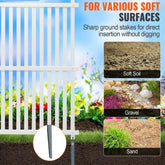 48" W x 48" H Vinyl Privacy Fence Panels, Air Conditioner Fence, Outdoor Privacy Screens for Trash Can, Pool Equipment Enclosure, Privacy Screen Kit Strip Panels (2 Panels)